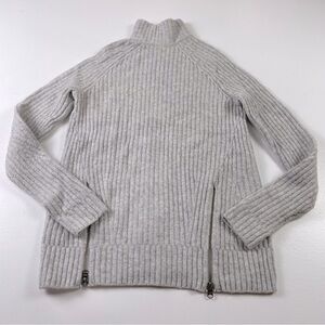 Abercrombie & Fitch Women Ribbed Zip Mock Neck Sweater Size XS Wool‎ Blend Cozy
